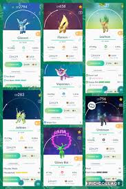 Finally Completed All My Shiny Eevee Evolutions Pokemongobrag There's no way of guaranteeing any of these three, which means you have to keep catching eevees and evolving them with 25 candy until you get the one you want. finally completed all my shiny eevee