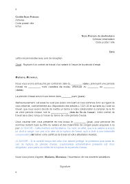 Resultat De Recherche D Images Pour Lettre De Resiliation De Contrat De Travail