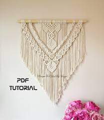 Check out our macrame wall hanging selection for the very best in unique or custom, handmade pieces from our wall hangings shops. Macrame Wall Hanging Pattern Diy Layered Wall Hanging Etsy