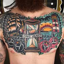 Image Result For Mens Traditional Chest Tattoos Chest Tattoo Men Cool Chest Tattoos Traditional Chest Tattoo