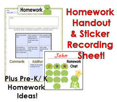 Preschool Frog Homework Handout Ideas Sticker Recording Sheet