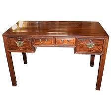 Antique Chinese 19th Century Teak Wood Writing Desk Rustic Writing Desk Wood Writing Desk Vintage Writing Desk