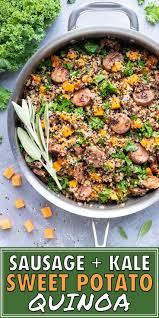 Sausage Kale Sweet Potato Quinoa Bowl Recipe In 2020 Quinoa Bowl Recipe Quinoa Recipes Healthy Easy Quinoa