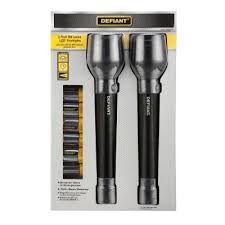 Defiant 350 Lumens Led Flashlight 2 Per Pack Hd14q412 The Home Depot Flashlight Led Flashlight Cree Led