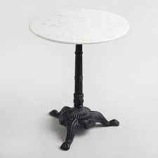 Inspired By The Bistros Of Paris Our Side Table Features A Sleek Marble Tabletop On A Black Metal Frame For A So Marble Bistro Table Accent Table Bistro Table