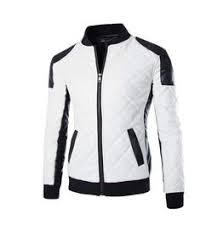 Men Two Tone Quilted Leather Jacket Mens Fashion Stand Collar Rider Jacket Winter Leather Jackets Leather Jacket Men Leather Jacket