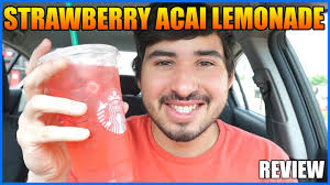 Strawberry açaí starbucks refreshers® beverage. Starbucks Strawberry Acai Lemonade Refresher Review Youtube