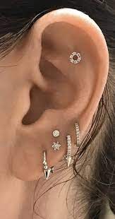 Love The Vertical Stack Of The Studs Earings Piercings Earrings Inspiration Body Piercing Jewelry