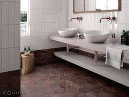 When you install terracotta floor tile in your home you'll be creating a beautiful setting. Floor Tiles Hexagonal Terracotta Finish Heritage Snow Wheat Rose Wine Jungle Indigo Shadow Carbon 17 5 X 20 Cm Equipe