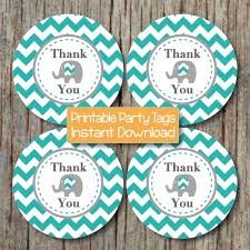 Mustache thank you tags baby shower bumpandbeyonddesigns. Aqua Grey Elephant Printable Thank Bumpandbeyonddesigns