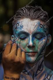 Nude artists during first official Body Painting Event — Stock Editorial  Photo © fashionstock #50364445