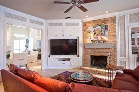 The easiest and most common layout is to put your tv above the fireplace. 30 Most Popular Living Room Entertainment Center Decorations Decor Gardening Ideas Living Room Corner Living Room Entertainment Center Corner Cabinet Living Room