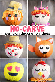 So skip the traditional carving. Amazing Pumpkin Painting Ideas Other No Carve Pumpkin Decorating Ideas Easy Peasy And Fun