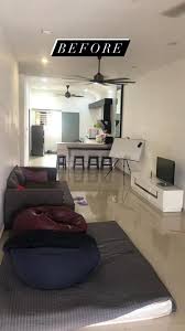 Deco rumah teres dua tingkat. Ubahsuai Ruang Tamu Kepada Konsep Mewah Elegan Giler Deco