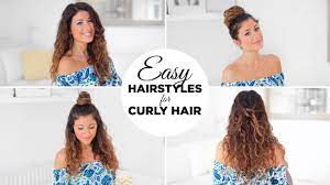 3 Easy Hairstyles For Curly Hair Youtube