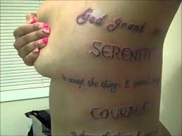 Whether it is your first time getting a piercing or if you are a professional in the industry, this website will help you select the best piercing or tattoo for you and provide you with the information you need to take good care of your piercings and tattoos. Tattoo Serenity Prayer Byrdstattoo Youtube