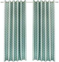 Bold teal displays contemporary look, while patterned or striped curtains lend freshness. Buy 1 Piece 80 Blackout Moroccan Print Thermal Insulated Bedroom Blackout Curtain Panel Green Width 140 Length 260 Cm Hellip Online Shop Home Garden On Carrefour Uae