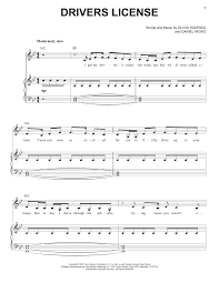 Drivers license (originally performed by olivia rodrigo) piano karaoke version. Drivers License Piano Sheet Music By Olivia Rodrigo Piano Voice