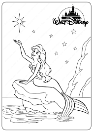 Free 14 disney coloring pages in pdf ai from images.freecreatives.com. Printable Disney Ariel Pdf Coloring Pages