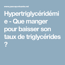 Regime Special Hypertriglyceridemie Regime Triglycerides Triglycerides Regime