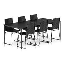 Find the dining room table and chair set that fits both your lifestyle and budget. Black Table And Chairs Set 3d Model From Cgaxis