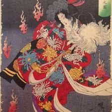 yaegaki hime 八重垣姫 月岡芳年 新形三十六怪撰 二十四孝狐火之圖 八重垣姫 by tsukioka yoshitoshi kitsune bi 狐火 月岡 幽霊