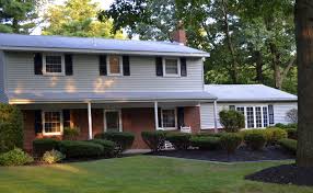Black And White House With Red Brick Pin On Paint Colors