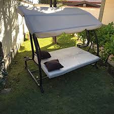 Prezzo crescente prezzo decrescente prezzo + sped. Dondolo Da Giardino 3 Posti Con Tetto Parasole Divano Letto Altalena Inclinabile Arredamenti Per Il Giardino