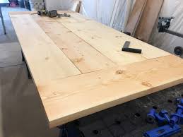This whole table can be built using two 4'x8' sheets of plywood, however you'll need three sheets if you want a solid 1 1/2 thick table top. Diy Truss Beam Farmhouse Style Outdoor Table And Benches Restoration Hardware Inspired Abby Lawson