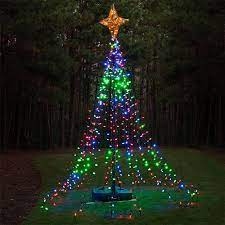 Diy Christmas Ideas Make A Tree Of Lights Using A Basketball Pole Christmas Lights Etc Blog Decorating With Christmas Lights Exterior Christmas Lights Christmas Tree Store