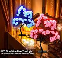 Pink Rose Flower Tree Lights 24LED USB Charge Table Lamp Fairy Night Light  Home Party Christmas Wedding Bedroom Decoration Gift - AliExpress 39