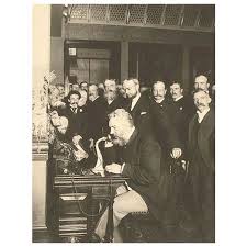 Copy of graham bell`s first telephone exhibited at the manchester museum of science and industry in the uk. Facts About The Telephone And Its Inventor Alexander Graham Bell Brighthub Education