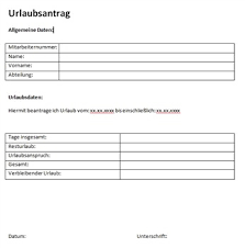 Urlaubsantrag Stellen Mit Unserer Vorlage Hilfefuchs De