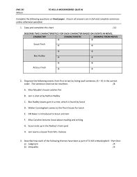 Think you know a lot about halloween? Eng 2d To Kill A Mockingbird Quiz 1 Wilsonteacher Ca