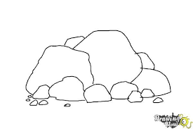 How To Draw Rocks Drawingnow Drawing Rocks Drawings Line Art Drawings