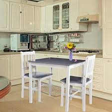 Rating 4.764227642276423 out of 5. 6117 D02 Table Set With 1 Table 2 Chairs Dining Room Set For 2 People Dining Room Set For Kitchen Living Room Solid Wood Grey Amazon De Home Kitchen