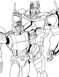The most important transformer, optimus prime, with his team takes the defense and tries to protect the planet from the end of the world. Bumblebee And Optimus Coloring Page Free Printable Coloring Pages For Kids