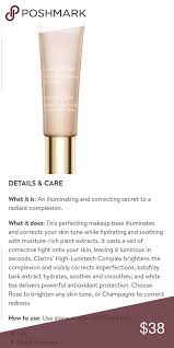 Clarins Eclat Minute Instant Light Radiance Boosting Complexion Base Clarins Instant Light Base Makeup Base Clarins Makeup Perfect Makeup