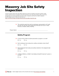 Room inspection checklist used by housekeeping supervisor. Weekly Safety Inspection Checklist Pdf Construction Safety Inspection Checklist Mohammad Wasim Iraqui Academia Edu User Is Cautioned That This Checklist