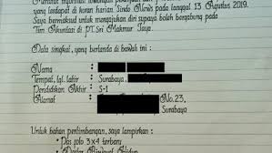 Kertas folio ini akan digunakan untuk menulis surat. Kelewat Rapi Tulisan Tangan Di Surat Lamaran Kerja Ini Viral Citizen6 Liputan6 Com