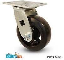5" Rubber on Iron Swivel Caster (14145)