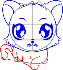 Start off drawing 2 teardrop shaped things for the eyes. How To Draw Cute Animals Step By Step Drawing Guide By Dawn Dragoart Com