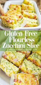 Gluten Free Flourless Zucchini Slice With No Flour This Recipe Uses Eggs And Milk To Create The Slice Gluten Free Zucchini Slice Gluten Free Zucchini Recipes