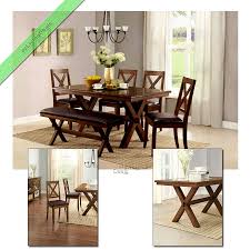 5pc dining table chair set solid wood