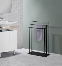 Towel warmers make towels toasty & warm. Hamzi Triple Free Standing Modern Bathroom Towel Rack Stand Black Metal With Tempered Glass Walmart Com Walmart Com