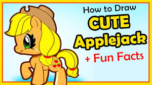 Cute My Little Pony Applejack Drawing For Kids Easy Cartoon Fun2draw Fun2draw Drawing For Kids My Little Pony Applejack