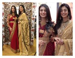 Sarah khan with sister noor khan #sarahkhan #noorzafarkhan #sister #celebrity #showbiz #stars #pakistani #fashion #wedding #bridal #beauty #starbuuz.pk. Latest Pakistani Bridal Dresses 2018 By Sohaib Designer Sarah Khan And Noor Khan Spotted At A Recent Event