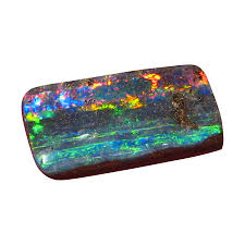 The australian boulder opal occurs in the area of queensland. Boulder Opal Stone Rectangle Boulder Opals Flashopal