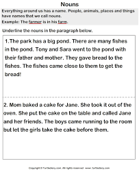 Identify Nouns Nouns Worksheet Nouns Singular And Plural Nouns