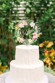 Tropical Wedding Cake Topper Floral Wreath Mr Mrs Colorful Etsy Tropical Wedding Cake Wedding Cake Toppers Wedding Cake Toppers Unique